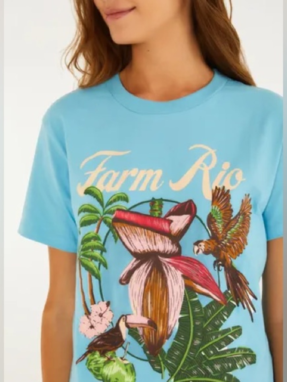 Farm Rio Turquoise Short Sleeve Graphic Tee